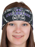 Live Love Ride RHINESTONE Bandana with Swarovski Crystals, 6 Colors