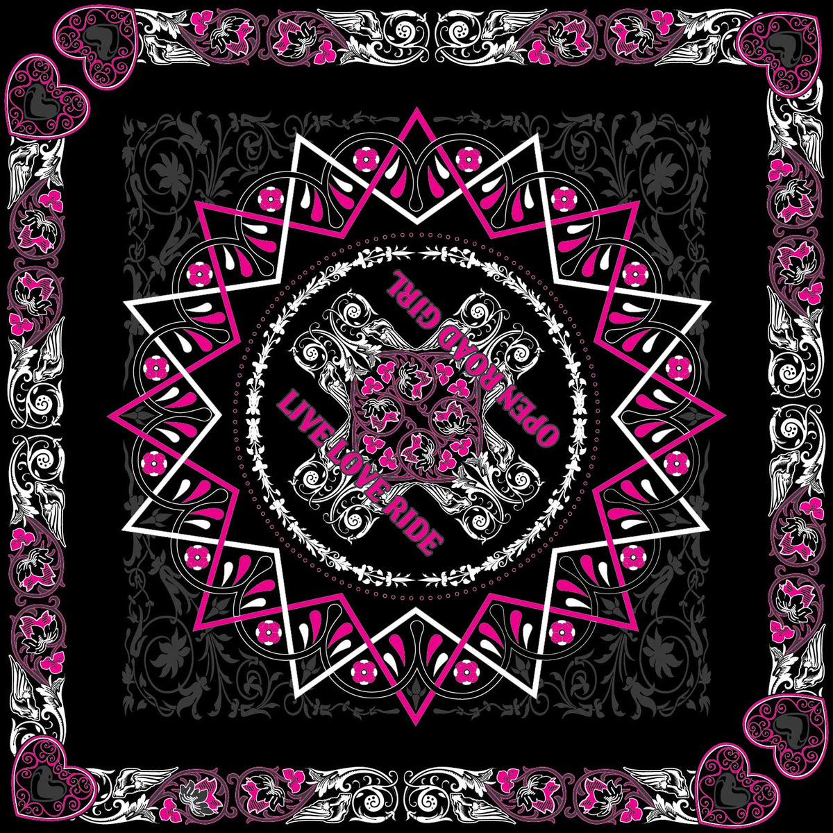 Open Road Girl / Live Love Ride Bandana – Available in 4 Colors