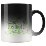 GREEN OPEN ROAD GIRL 11OZ MAGIC MUG, 2 STYLES