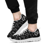 White Scatter Design Tennis Shoes with White Soles, 2 COLORS
