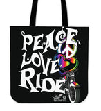 Love, Peace, Ride CLOTH TOTE, 5 Colors