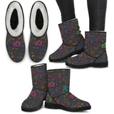 Rainbow Open Road Girl Faux Fur Boots, 2 COLORS
