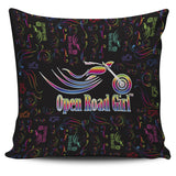 Open Road Girl Premium Poly-cotton Pillow Cover, 9 COLORS