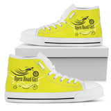Swirl White Sole Open Road Girl Hi Top Shoes, 10 COLORS