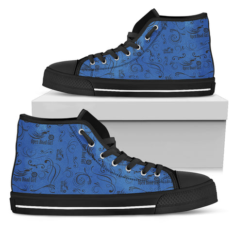 Solid Open Road Girl Scatter Canvas High-Top, 10 COLORS