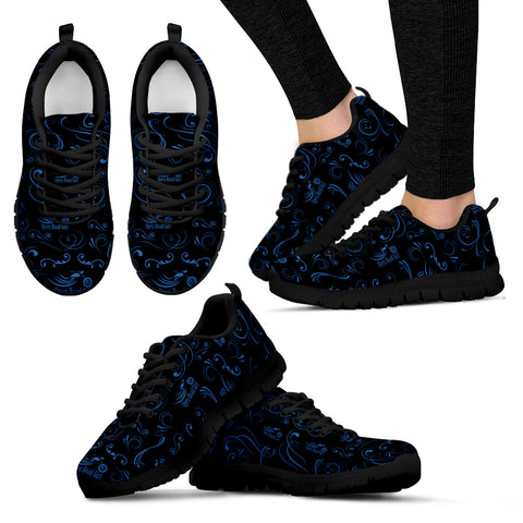 SCATTER DESIGN-10 COLORS Open Road Girl Womens Tennis Shoes with Black Soles