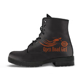 BURNT ORANGE/BLACK IALS OPEN ROAD GIRL PU LEATHER BOOTS, 2 COLORS