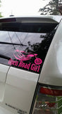 STICKER Open Road Girl Window Decal Sticker 2 SIZES