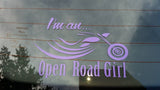 STICKER Open Road Girl Window Decal Sticker 2 SIZES
