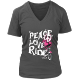 PINK Peace Love Ride Women's V-Neck Shirt