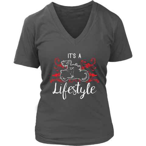 RED It’s a Lifestyle Women’s V-Neck T-Shirt-Short Sleeve