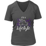 PURPLE It’s a Lifestyle Women’s V-Neck T-Shirt-Short Sleeve