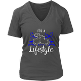 BLUE It’s a Lifestyle Women’s V-Neck T-Shirt-Short Sleeve