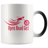 RED OPEN ROAD GIRL 11OZ MAGIC MUG, 2 STYLES