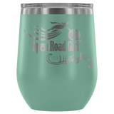 IT'S A LIFESTYLE OPEN ROAD GIRL WINE TUMBLER 12 OZ, 10 COLORS