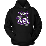 PURPLE I RIDE MY OWN UNISEX LONG SLEEVE, SWEATSHIRT OR PULLOVER HOODIE