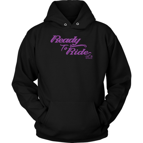 PURPLE READY TO RIDE UNISEX PULLOVER HOODIE