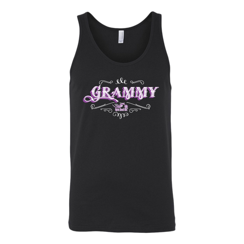 Grammy PURPLE/WHITE Full Back UNISEX Tank Top