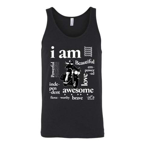 I AM...Inspiration UNISEX Open Road Girl Wide-Back Tank Top, 5 COLORS