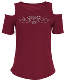 Open Road Girl Cold Shoulder Tee, Available in 4 COLORS