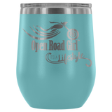 IT'S A LIFESTYLE OPEN ROAD GIRL WINE TUMBLER 12 OZ, 10 COLORS