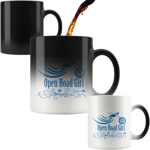 BLUE Open Road Girl 11oz Magic Mug, 2 STYLES