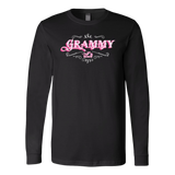 Grammy PINK/WHITE UNISEX Long Sleeve T-Shirt- Crewneck