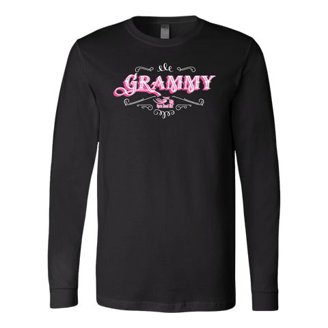 Grammy PINK/WHITE UNISEX Long Sleeve T-Shirt- Crewneck