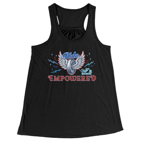 PATRIOT Red/White/Blue Ride Empowered Open Road Girl Flowy Tank