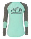Open Road Girl Long Sleeve Patch Shirt, 3 Colors