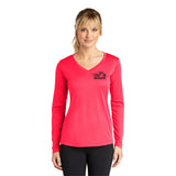 Open Road Girl Long Sleeve Vneck Wicking Tees, 4 COLORS