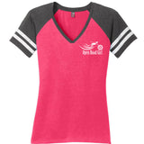 Open Road Girl Baseball V-neck Short Sleeve Shirt