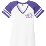 Open Road Girl Baseball V-neck Short Sleeve Shirt