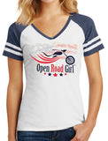 open road girl patriot shirt for lady biker
