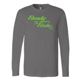 GREEN READY TO RIDE UNISEX LONG SLEEVE TEE