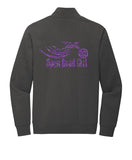 DARK GREY Open Road Girl  3/4 ZIP Pullover Sweatshirt - CHOOSE YOUR LOGO COLOR!