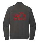 DARK GREY Open Road Girl  3/4 ZIP Pullover Sweatshirt - CHOOSE YOUR LOGO COLOR!