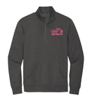 DARK GREY Open Road Girl  3/4 ZIP Pullover Sweatshirt - CHOOSE YOUR LOGO COLOR!