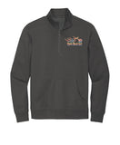 DARK GREY Open Road Girl  3/4 ZIP Pullover Sweatshirt - CHOOSE YOUR LOGO COLOR!