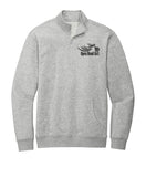 (MEDIUM MEN ONLY) GREY Open Road Girl  3/4 ZIP Pullover Sweatshirt - CHOOSE YOUR LOGO COLOR!