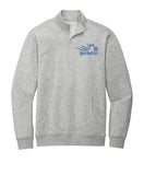 (MEDIUM MEN ONLY) GREY Open Road Girl  3/4 ZIP Pullover Sweatshirt - CHOOSE YOUR LOGO COLOR!