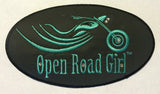 PATCH Open Road Girl Oval Embroidered Patch, 10 COLORS
