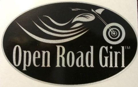 STICKER Open Road Girl Reflective Decal Helmet Sticker, 6 Colors