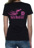 Open Road Girl Black Frost V-neck Shirt, Size SMALL ONLY