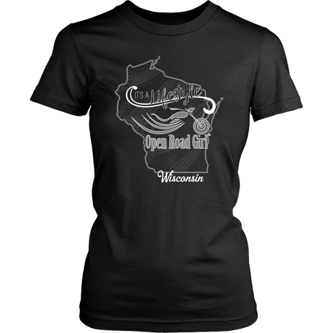WISCONSIN IT'S A LIFESTYLE GREY/WHITE COLLECTION WOMEN'S TEE