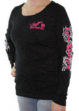 Pink Glitter Long Sleeve open road girl for lady biker motorcycle apparel for women