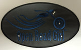 PATCH Open Road Girl Oval Embroidered Patch, 10 COLORS