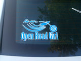 STICKER Open Road Girl Window Decal Sticker 2 SIZES