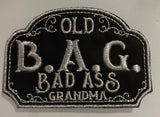 PATCH Old B.A.G. Bad Ass Grandma Patch with Swirls, 3 COLORS