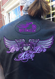 PATCH  Live/Love/Ride Wing Patch with Rhinestones, 5 Colors